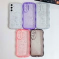 thumbnail image 2 of Compatible with Galaxy A50 Case for Women Girls Glitter Camera Lens Protector Cute Curly Wave Frame Shockproof Protective Cover Phone Case for Samsung Galaxy A50(PURPLE), 2 of 10