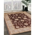 thumbnail image 2 of Ahgly Company Indoor Square Mid-Century Modern Red Brown Oriental Area Rugs, 7' Square, 2 of 6