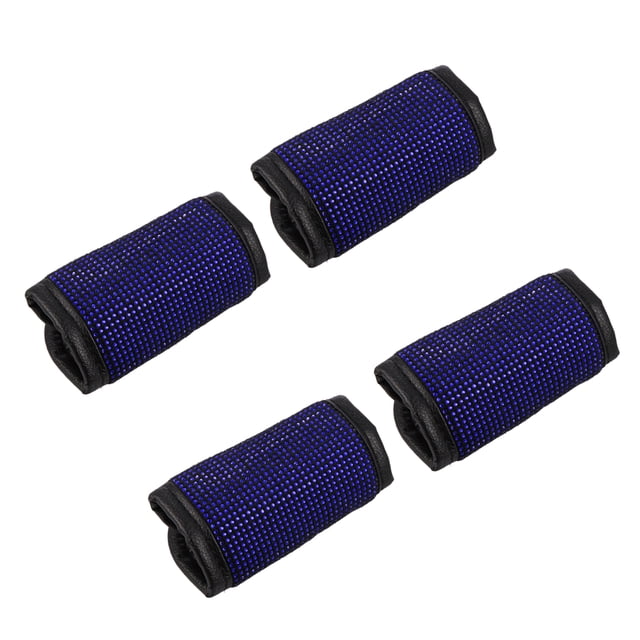 4uds Costoso Coche Accesorios Imitación Diamante Puerta Manija Cubierta Azul