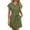 Army Green, variant on Arlun Women's Tie Waist Button down Shirt Dress Short Sleeve Lapel Collared Mini Dresses Casual Loose Fit Solid Color Casual Dress with Pockets for Work and Daily Wear Blue XL