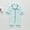 Light Blue, variant on Zecgelong Newborn Infant Baby Girl Boy Pajamas Romper Button Up Pajamas Footie Pj's Jumpsuit Clothes Girls Summer Rompers Size 0-3 Months