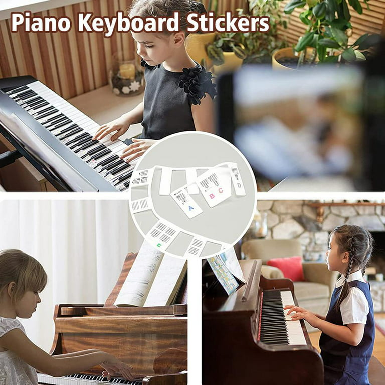 Removable Piano Keyboard Note Labels Reusable Silicone Piano
