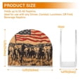 thumbnail image 3 of Dailycode 2 Pack Napkin Holder for Table Acrylic Kitchen Paper Tissue Dispenser, African Elephants and American Flag, 3 of 9