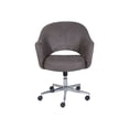 thumbnail image 1 of Serta Valetta - Chaise - Accoudoirs - Inclinaison - Pivotante - Acier, Tissu, Mousse à Mémoire de Forme - Gris, chrome, 1 of 5