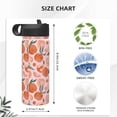 thumbnail image 4 of Sikiie Painting Peach Print 18OZ Insulated Straw Cup, Portable Leak-proof Sports Water Bottle, Stainless Steel Water Cup Suitable for Home and Outdoor, 4 of 8