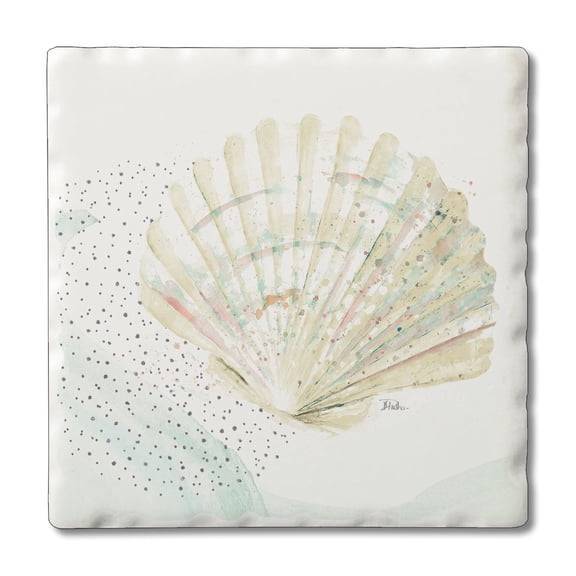 Thirstystone Scallop Single Tumbled Tile Coaster Create Your Own Collection