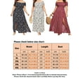 thumbnail image 2 of Frontwalk Womens Summer Maxi Dress Slit Split Boho Off Shoulder Long Beach Dress Floral Smocked A Line Party Dress Plus Size, 2 of 5