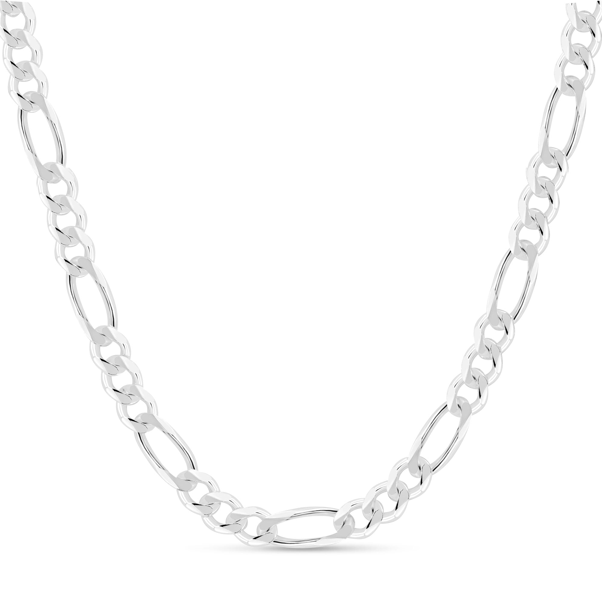 Sterling Silver 10 Inch X 5.0 mm Figaro Chain Anklet 