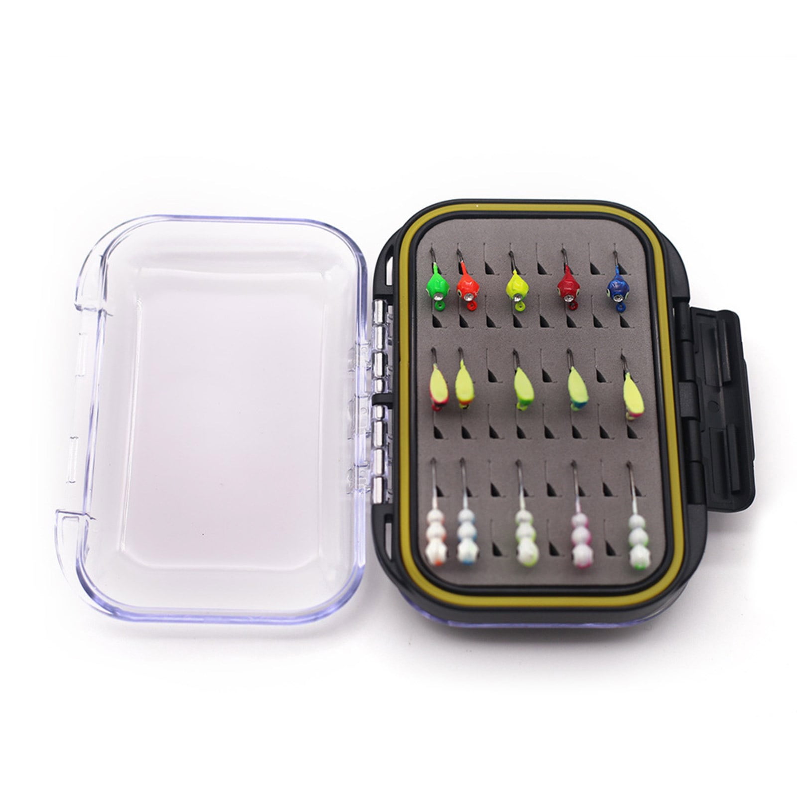 COOLHOOD 30/36pcs Ice Fishing Lure Set Winter Ice Fishing Jigs Set for Perch Bass Fishing Sinking Metal Jigging Hard Baits