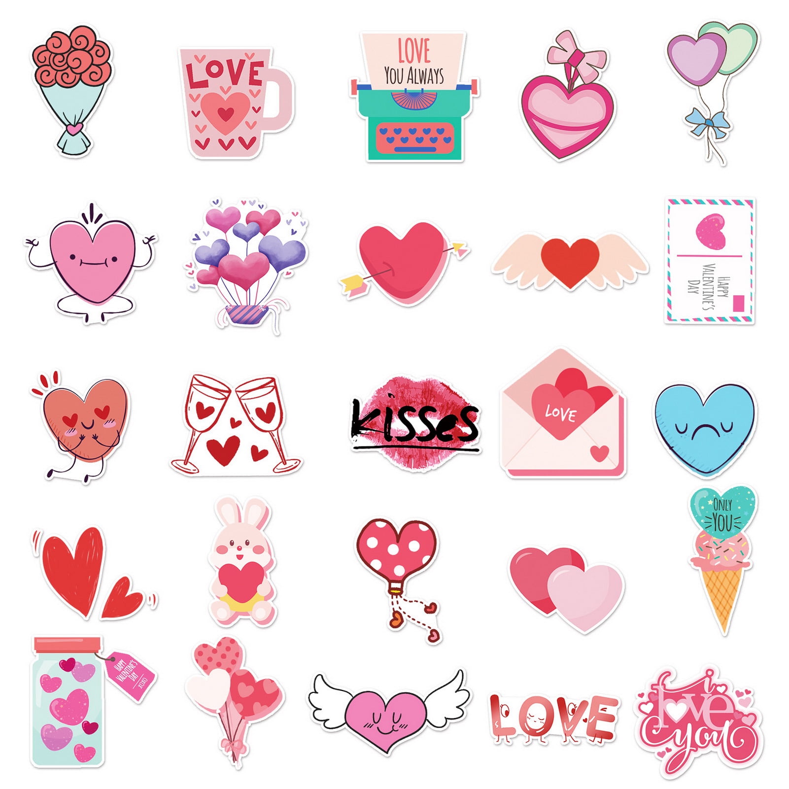 Cute Valentines Day Stickers-Love Romantic Stickers Cute
