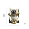 thumbnail image 2 of Swinging Dog Funny Car Mirror Pendant, French Bulldog Car Rear View Mirror Pendant For Car Mirror Doors, Home Or Office, 2 of 5