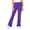 Dark Purple, variant on Girls Stretch Flared Pants Casual Trousers With Split For Autumn