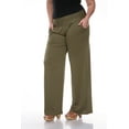 thumbnail image 2 of White Mark Women's Plus Size Solid Palazzo Pants, 2 of 5