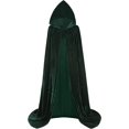 thumbnail image 1 of Aricy Capa larga de terciopelo con capucha unisex con capucha Disfraces de Halloween Navidad Cosplay 43-71 pulgadas, 1 of 4