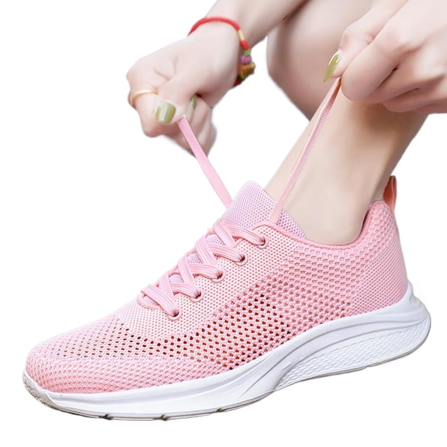 Zapatos Deportivos para Correr Mujeres Que Hacen Punto Con Cordones Ligero Entrenamiento Yoga