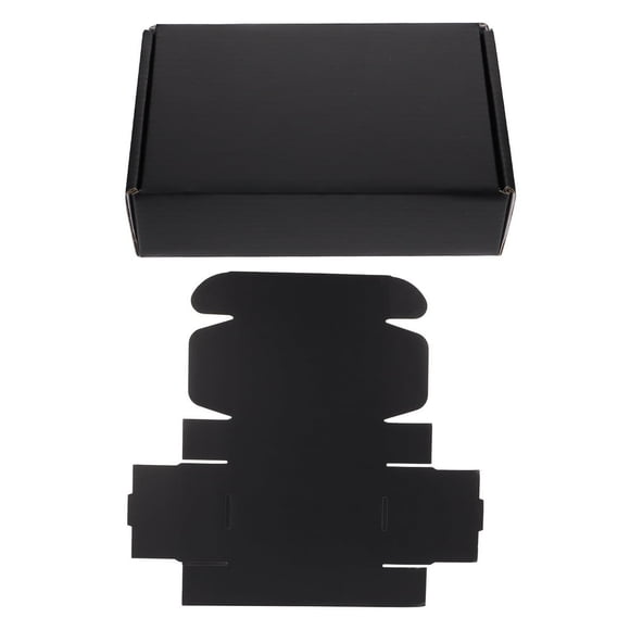EIGTHTAIL 10 Pcs Boîte à Lettres Noire Brillante Grandes Boîtes de Déménagement Couleur Avion