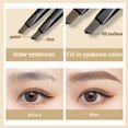 thumbnail image 5 of Lápiz de cejas mate resistente al agua, maquillaje de doble cabeza, duradero, marrón, no manchado, tinte de lápiz de cejas con pincel, cosméticos, 5 of 5