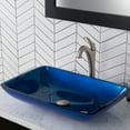 thumbnail image 2 of KRAUS 22-inch Rectangular Blue Glass Bathroom Vessel Sink and Spot Free Arlo Faucet Combo Set with Pop-Up Drain, Stainless Brushed Nickel Finish, 2 of 9