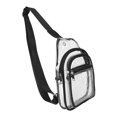 thumbnail image 4 of Correas ajustables para mayor comodidad, múltiples bolsillos para conciertos, viajes y aeropuertos, bolsa bandolera de PVC impermeable, 4 of 8