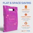 thumbnail image 4 of OptiPak 12x15 Merchandise Bags - Plastic Bags with Handles - Package Bags - Love Yourself Bulk of 50 Pack Purple, 4 of 4