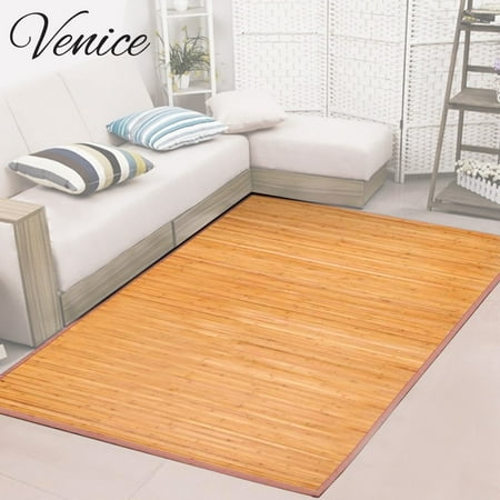 Venice Natural Bamboo 5 X 8 Floor Mat Bamboo Area Rug Indoor
