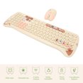 thumbnail image 3 of Juego de teclado inalámbrico teclas redondas receptor USB teclado ratón combo inalámbrico para oficina ANGGREK Otros, 3 of 8