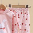 thumbnail image 5 of NOLDARES Toddler Baby Kid Girls Cute Outfits Clothing 2pcs Fall Set Long Sleeve Crewneck Tee and Pants Clothes(Pink,2-3 Y), 5 of 5