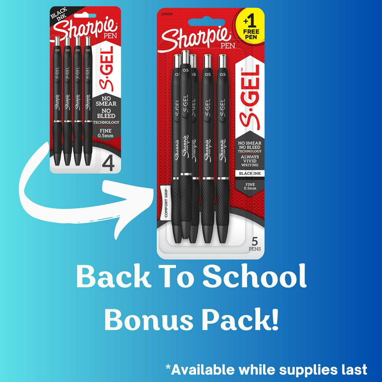 Sharpie S-Gel .5mm Fine Point Pens 4/Pkg-Black, 1 - Fry's Food Stores