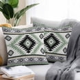 thumbnail image 2 of Outdoor Waterproof Pillow Covers Vintage Aztec Sage Green Geometric Decorative Throw Pillow Protectors for Patio Sofa Garden Couch,16x16in 2 Pack, 2 of 9