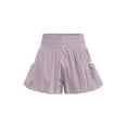 thumbnail image 5 of hirigin Women Sports Shorts with Wide Elastic Waist, Solid Color Pocket Loose Decoration Clothing, 5 of 7