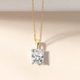 thumbnail image 3 of Lab Grown Diamond Pendant Necklace For Women | 1 Carat IGI Certified Radiant Shape FG-VS | Solitaire Pendant Necklace 18K Yellow Gold | Martina Solitaire, 3 of 6