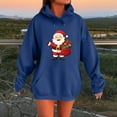 thumbnail image 4 of Oversized Hoodies for Women Christmas Outfits Holiday Long Sleeve Pullover Sweatshirts with Pockets, XXL Blue, 4 of 4