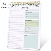 52 Sheets Undated Spiral Daily To Do List Notebook, Time Management Goal & Priority Planner, Task Checklist Organizer with Notes & Reminders for Work Office Home School