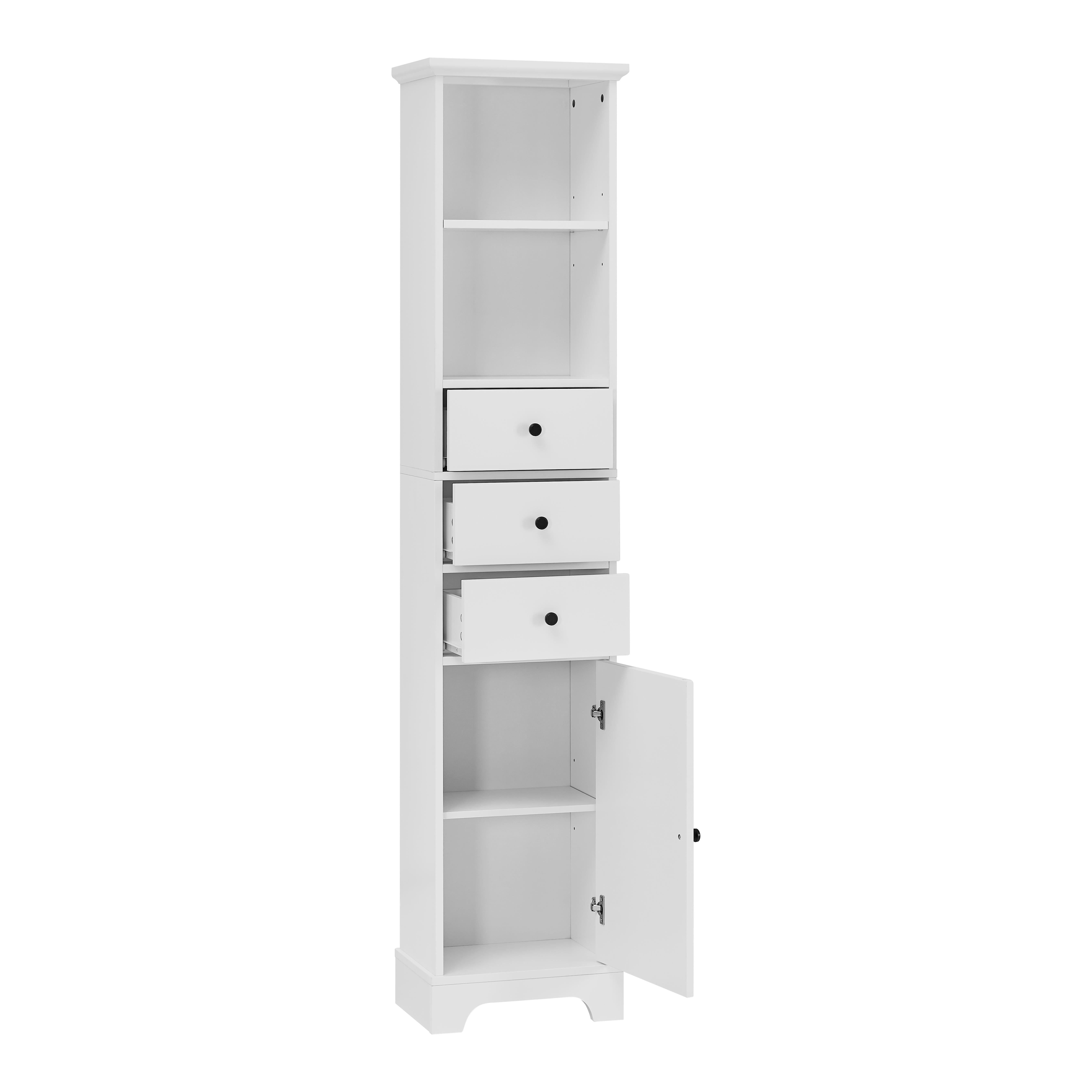 Livingandhome Freestanding Tall Bathroom Storage Cabinet W 350 x D