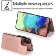 thumbnail image 2 of Design for Samsung Galaxy A51 5G Wallet Case with Screen Protector PU Leather Card Holder Phone Case,Stand Shockproof Flip Protective Cover for A515g 51 51A Women Girls 6.5 inch Rose Gold, 2 of 14