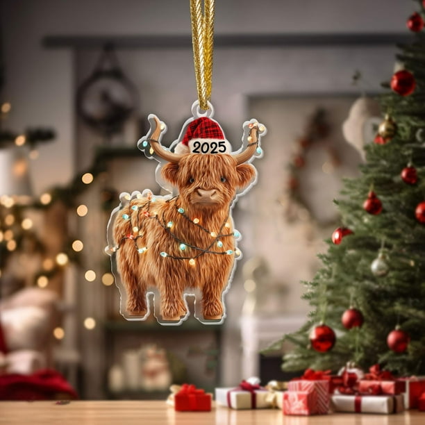 Adornos navideños colgantes de acrílico 2D con flores artificiales: decoración festiva para las fiestas, decoraciones otoñales para el hogar, plantas artificiales, decoraciones otoñales, regalos de cu