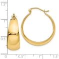 thumbnail image 5 of 10K Yellow Gold Polished 10.5Mm Tapered Hoop Earrings (Width 11) (Length 20) - Jbsp, 5 of 6
