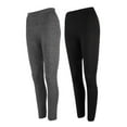 thumbnail image 2 of Max Studio Performance Women's The Go-2 Seamless Leggings 2-Pack Heather Sage/Black XS/S, 2 of 7