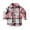 Pink, variant on Unisex Kids Toddler Boys Girls Flannel Plaid Shirt, Long Sleeve Button Down Lapel Jacket with Pocket, Regular Fit Casual Fall Outwear Clothes NB-6T, Blue 100
