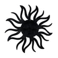 thumbnail image 4 of 35 Inch Round Wall Mounted Sun Face Accent Decor- Carved Rustic Gold, 4 of 11