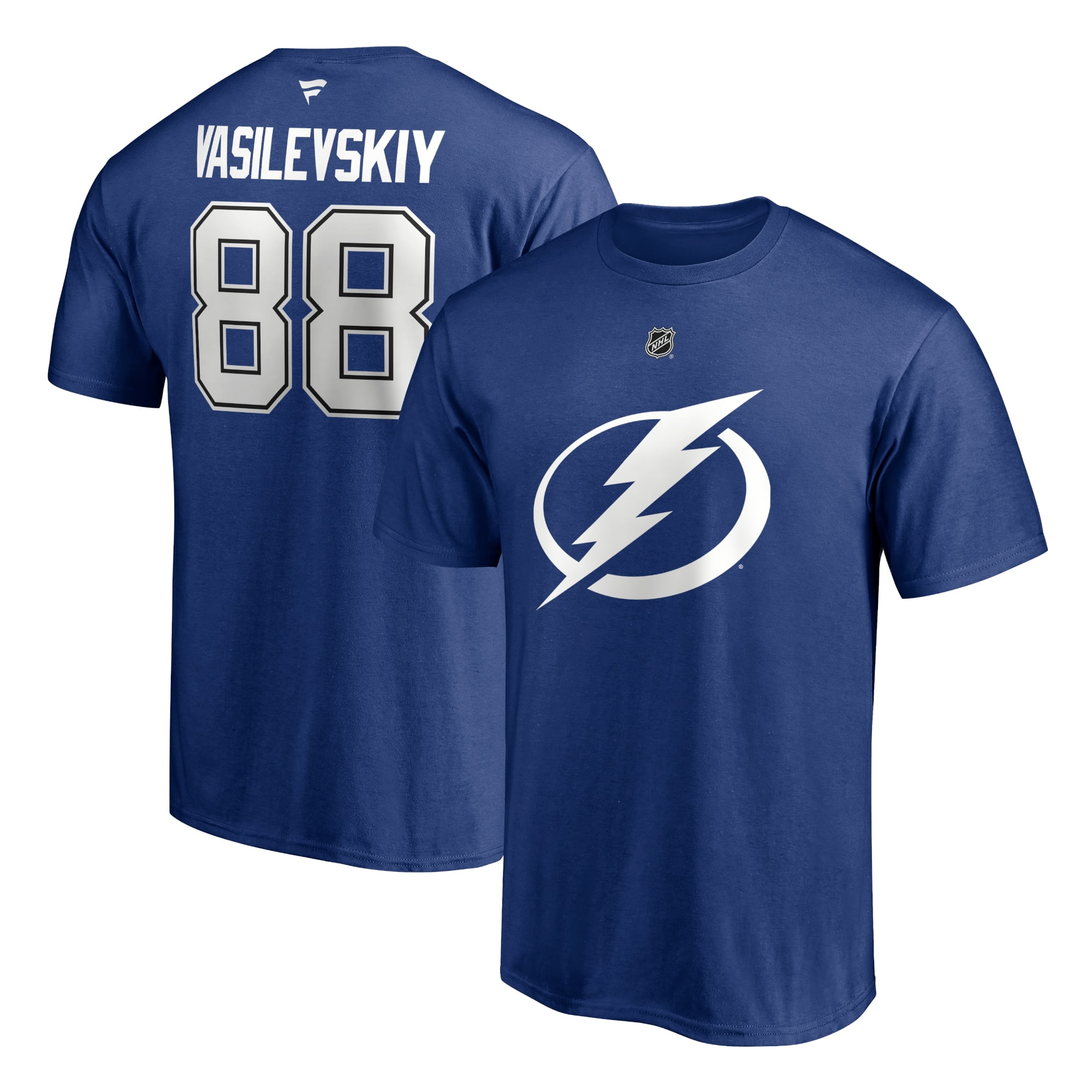 Men's Fanatics Branded Andrei Vasilevskiy Blue Tampa Bay Lightning
