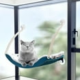 thumbnail image 3 of Cama de gato Yuyangstore ventosa colgante desmontable Alfombra de felpa azul, 3 of 7