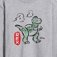 thumbnail image 3 of Toy Story - Doodle Rex Graphic  - Men's Long Sleeve T-Shirt, 3 of 5