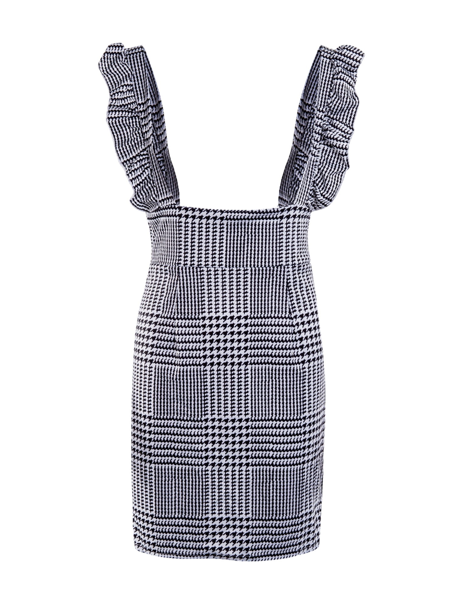 ruffle strap pinafore dress