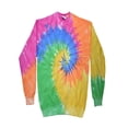 thumbnail image 2 of Tie-Dye Crew Neck Sweatshirt Adult Colortone Men Sizes S to 3XL Unisex Fleece, 2 of 3