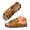 Yellow, variant on Women's Comfy Wide Width Slide Sandals Slip On Cork Foot Bed Boho Dressy Summer Casual for Ladies Beach Walking Daily Outdoor Wear(Brown,Size 5.5)