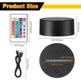 thumbnail image 5 of 2Pack 3D Night LED Light Lamp Base, FYBTO 16 Colors LED Lights Base with Acrylic Lights Display Base, Remote Control and USB Cable, Colourful Lamp Base Decor for Bedroom Kidsroom Shop, 5 of 5