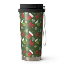 Christmas 18oz Double Drinking Coffee Mug – Vacuum Insulated Stainless Steel Travel Cup with Leakproof Lid, 316 Steel Thermos Tumbler for Hot & Cold Beverages