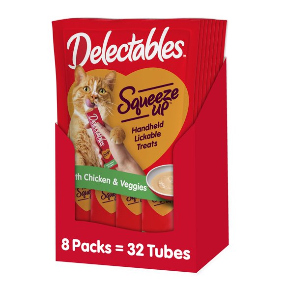 Wet Cat Treats Hartz Delectables Squeeze Up Chicken 120 ml x32