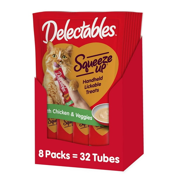 Wet Cat Treats Hartz Delectables Squeeze Up Chicken 120 ml x32